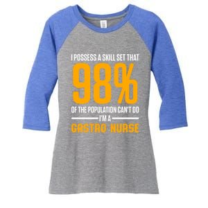 Gastroenterology Gastro Nurse Skill Set Gi Nursing Rn Gift Women's Tri-Blend 3/4-Sleeve Raglan Shirt