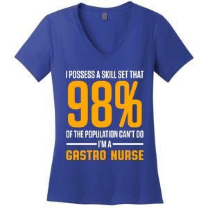 Gastroenterology Gastro Nurse Skill Set Gi Nursing Rn Gift Women's V-Neck T-Shirt