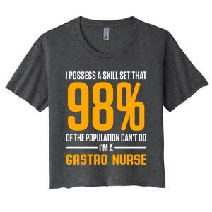 Gastroenterology Gastro Nurse Skill Set Gi Nursing Rn Gift Women's Crop Top Tee