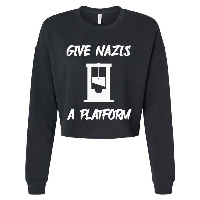 Gabe Give Nazis A Platform Cropped Pullover Crew