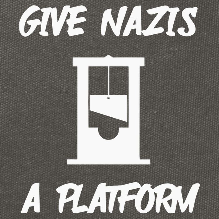Gabe Give Nazis A Platform Cotton Canvas Backpack