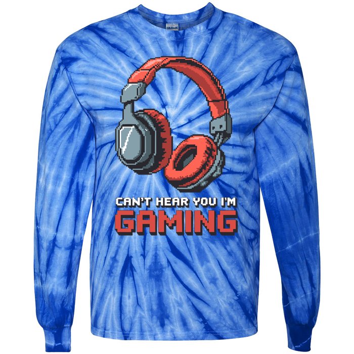 Gamer Graphic Ns Video Gaming Funny Headset Funny Gift Tie-Dye Long Sleeve Shirt