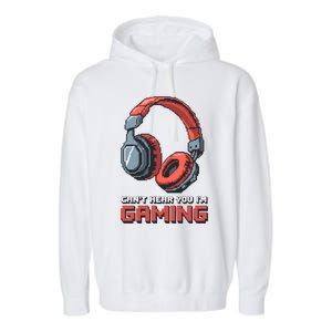 Gamer Graphic Ns Video Gaming Funny Headset Funny Gift Garment-Dyed Fleece Hoodie