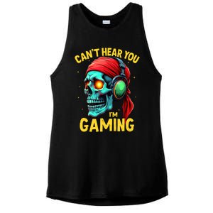 Gamer Graphic Ns Video Gaming Funny Skull Gift Ladies PosiCharge Tri-Blend Wicking Tank