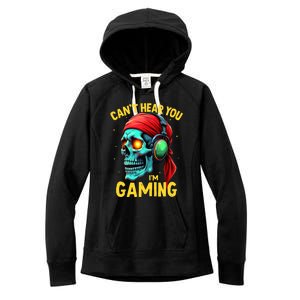 Gamer Graphic Ns Video Gaming Funny Skull Gift Women's Fleece Hoodie