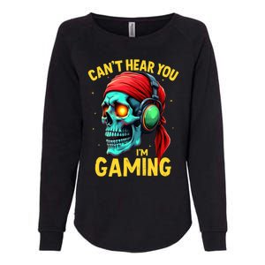 Gamer Graphic Ns Video Gaming Funny Skull Gift Womens California Wash Sweatshirt