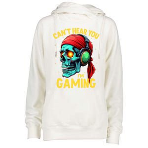 Gamer Graphic Ns Video Gaming Funny Skull Gift Womens Funnel Neck Pullover Hood