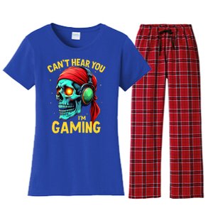 Gamer Graphic Ns Video Gaming Funny Skull Gift Women's Flannel Pajama Set