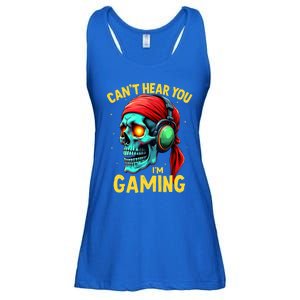 Gamer Graphic Ns Video Gaming Funny Skull Gift Ladies Essential Flowy Tank