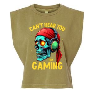 Gamer Graphic Ns Video Gaming Funny Skull Gift Garment-Dyed Women's Muscle Tee