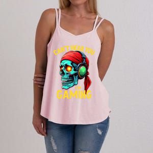 Gamer Graphic Ns Video Gaming Funny Skull Gift Women's Strappy Tank