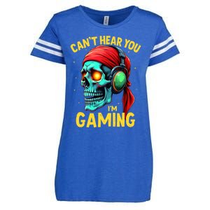 Gamer Graphic Ns Video Gaming Funny Skull Gift Enza Ladies Jersey Football T-Shirt