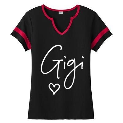 Gigi Grandma Name Women Christmas MotherS Day Birthday Ladies Halftime Notch Neck Tee