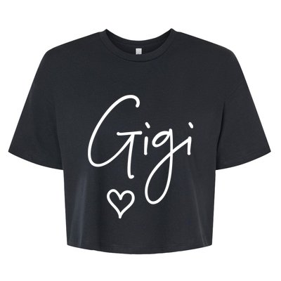 Gigi Grandma Name Women Christmas MotherS Day Birthday Bella+Canvas Jersey Crop Tee