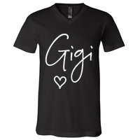 Gigi Grandma Name Women Christmas MotherS Day Birthday V-Neck T-Shirt