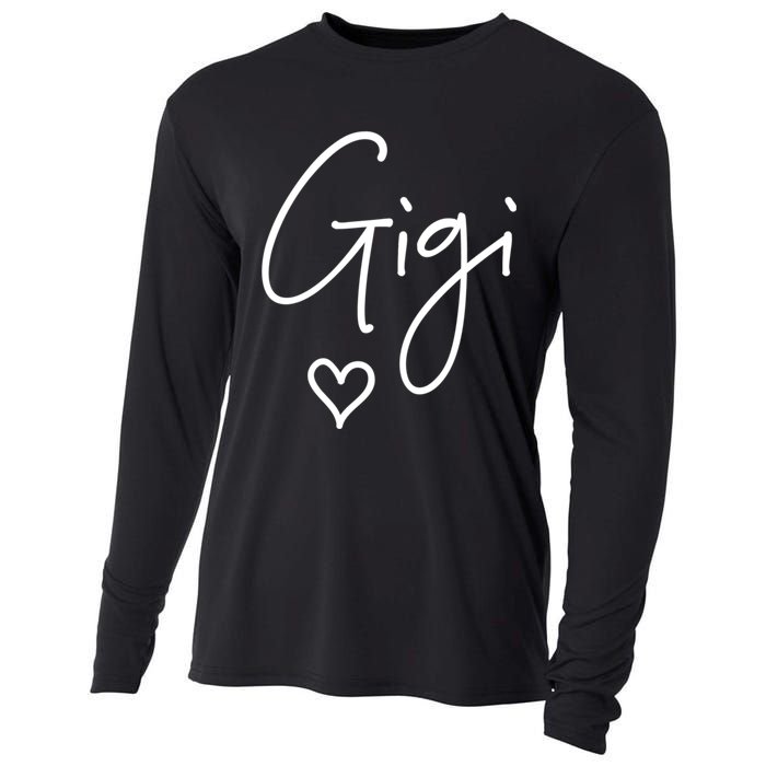 Gigi Grandma Name Women Christmas MotherS Day Birthday Cooling Performance Long Sleeve Crew