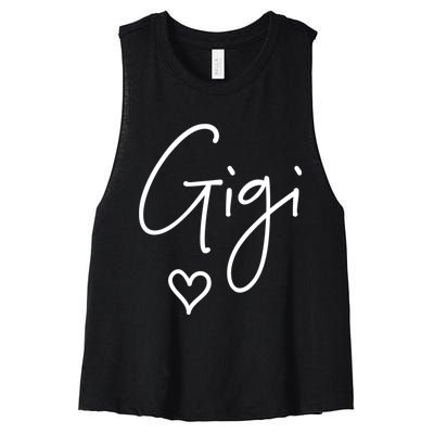 Gigi Grandma Name Women Christmas MotherS Day Birthday Women's Racerback Cropped Tank