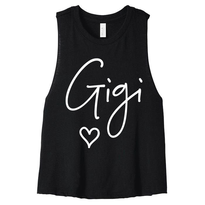 Gigi Grandma Name Women Christmas MotherS Day Birthday Women's Racerback Cropped Tank