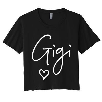 Gigi Grandma Name Women Christmas MotherS Day Birthday Women's Crop Top Tee