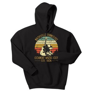 Guitar Guitarist Nashville Tennessee Country Music City Kids Hoodie