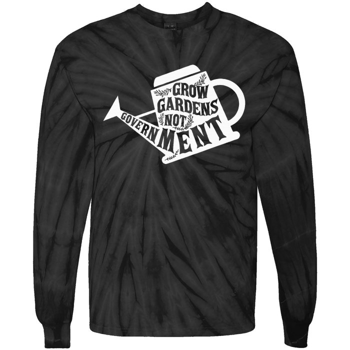 Grow Garden Not Government Homesteading Less Government Tie-Dye Long Sleeve Shirt