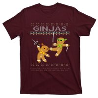 Ginjas Gingerbread Ninjas Funny Ugly Christmas T-Shirt