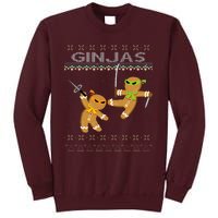 Ginjas Gingerbread Ninjas Funny Ugly Christmas Tall Sweatshirt