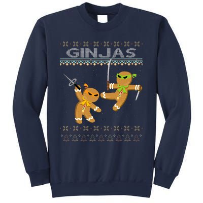 Ginjas Gingerbread Ninjas Funny Ugly Christmas Sweatshirt