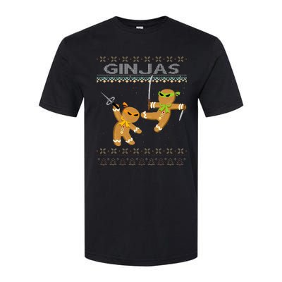 Ginjas Gingerbread Ninjas Funny Ugly Christmas Softstyle CVC T-Shirt