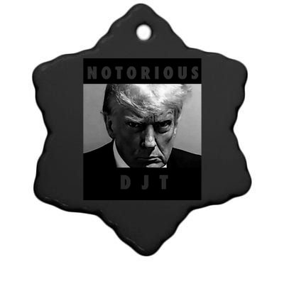 Great Gift Notorious Djt Donald Trump Mug Shot Republican 2024 Maga Ceramic Star Ornament