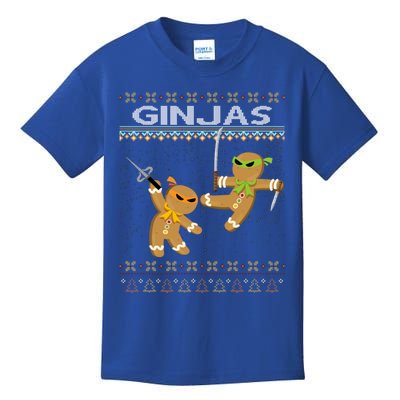 Ginjas Gingerbread Ninjas Funny Ugly Christmas Gift Kids T-Shirt