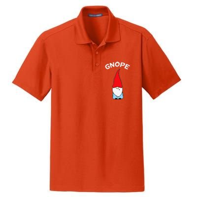 Gnope Gnome Nope Funny Christmas Party Funny Funny Dry Zone Grid Polo