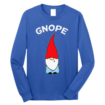 Gnope Gnome Nope Funny Christmas Party Funny Funny Long Sleeve Shirt