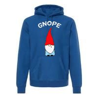 Gnope Gnome Nope Funny Christmas Party Funny Funny Premium Hoodie