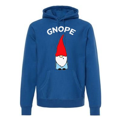 Gnope Gnome Nope Funny Christmas Party Funny Funny Premium Hoodie