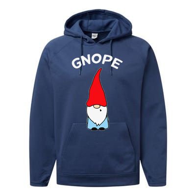 Gnope Gnome Nope Funny Christmas Party Funny Funny Performance Fleece Hoodie