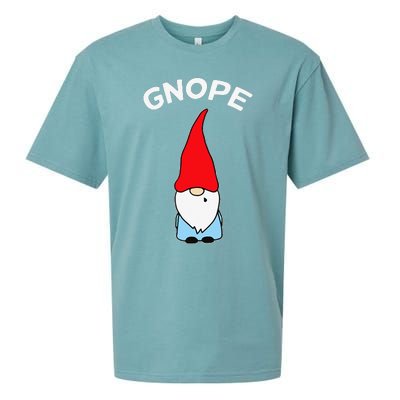 Gnope Gnome Nope Funny Christmas Party Funny Funny Sueded Cloud Jersey T-Shirt