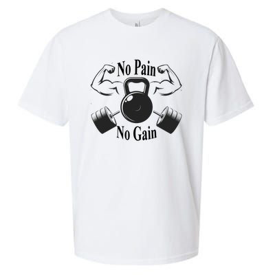 Gym Gift No Pain No Gain Workout Gift Motivation Gift Sueded Cloud Jersey T-Shirt