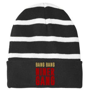 Gang Gang Niner Bang Striped Beanie with Solid Band