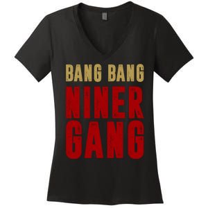 Gang Gang Niner Bang Women's V-Neck T-Shirt