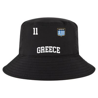 Greece Gift No 11 Greek Flag Football Soccer Team Cool Comfort Performance Bucket Hat