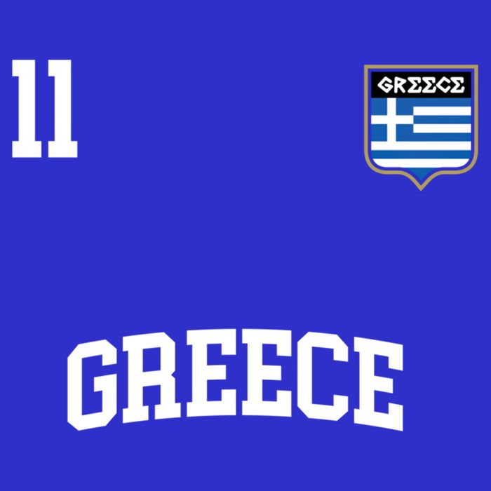 Greece Gift No 11 Greek Flag Football Soccer Team Tall T-Shirt