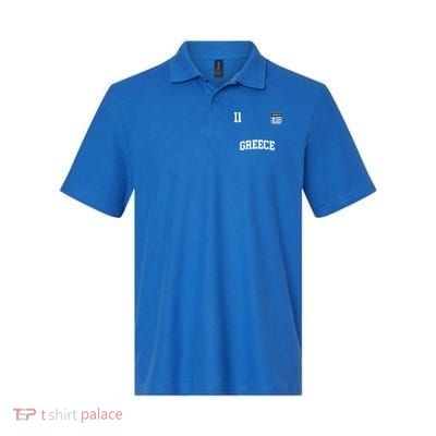 Greece Gift No 11 Greek Flag Football Soccer Team Polo