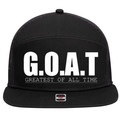 GOAT Greatest Of All Time 7 Panel Mesh Trucker Snapback Hat