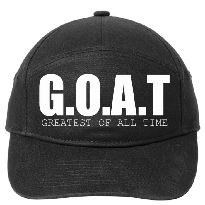 GOAT Greatest Of All Time 7-Panel Snapback Hat