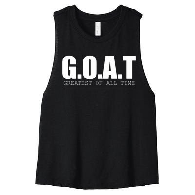 GOAT Greatest Of All Time Women's Racerback Cropped Tank