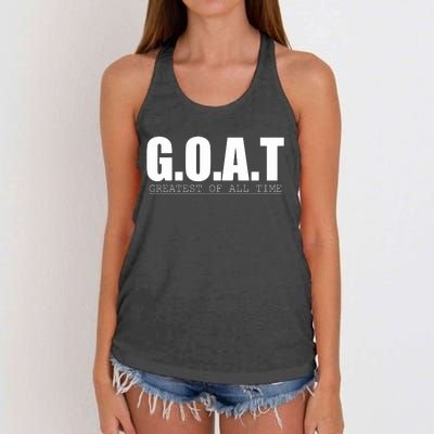 GOAT Greatest Of All Time Women's Knotted Racerback Tank