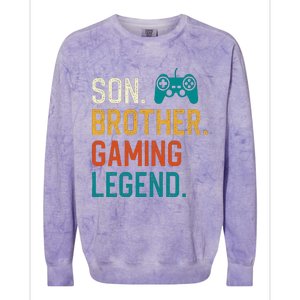 Gaming Gifts Old Christmas Gamer Colorblast Crewneck Sweatshirt