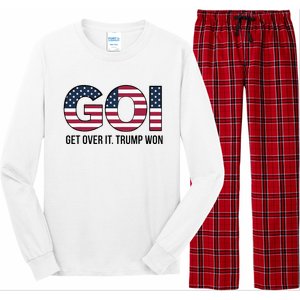 Goi Get Over It Trump Won Election 2024 Long Sleeve Pajama Set