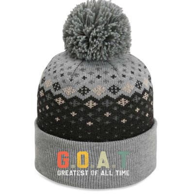 G.O.A.T Greatest Of All Time Vintage Goat Lover Gifts The Baniff Cuffed Pom Beanie